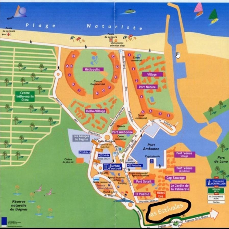T2 Les Estivales Proche Village Naturiste * Agde